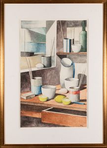 MARCELLO SCUFFI : Natura morta  - Asta Arte moderna e contemporanea - Associazione Nazionale - Case d'Asta italiane