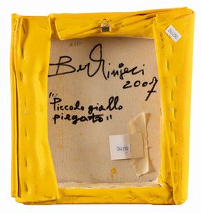 CESARE BERLINGERI : Piccolo giallo piegato  - Asta Arte moderna e contemporanea - Associazione Nazionale - Case d'Asta italiane