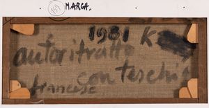 Franco Francese : Autoritratto con teschio  - Asta Arte moderna e contemporanea - Associazione Nazionale - Case d'Asta italiane