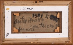 Franco Francese : Autoritratto con teschio  - Asta Arte moderna e contemporanea - Associazione Nazionale - Case d'Asta italiane