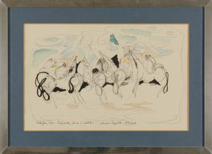 Gian Rodolfo D’Accardi : Battaglia  - Asta Arte moderna e contemporanea - Associazione Nazionale - Case d'Asta italiane