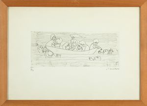 MINO MACCARI : Senza titolo  - Asta Arte moderna e contemporanea - Associazione Nazionale - Case d'Asta italiane