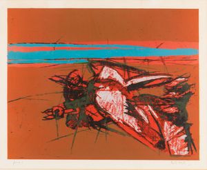 GIORGIO CELIBERTI - Composizione colore rosso