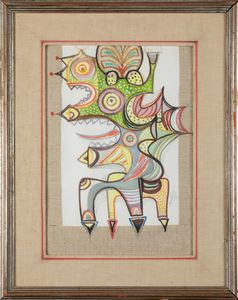 Bertina Lopes : Totem  - Asta Arte moderna e contemporanea - Associazione Nazionale - Case d'Asta italiane