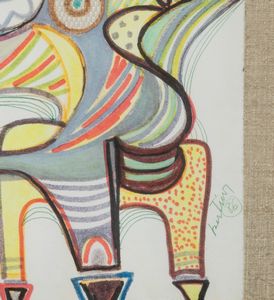 Bertina Lopes : Totem  - Asta Arte moderna e contemporanea - Associazione Nazionale - Case d'Asta italiane