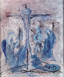 Mario Della Foglia - Crocifissione in blu