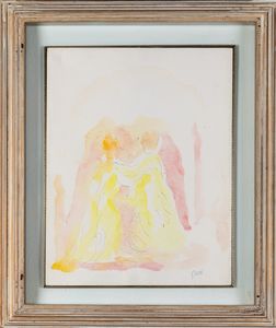 VIRGILIO GUIDI : Incontro  - Asta Arte moderna e contemporanea - Associazione Nazionale - Case d'Asta italiane