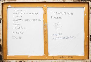 FRANCA PISANI : Una citt in vetrina  - Asta Arte moderna e contemporanea - Associazione Nazionale - Case d'Asta italiane