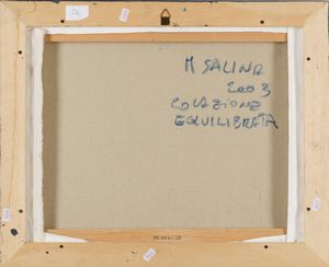 Mario Salina : Colazione equilibrata  - Asta Arte moderna e contemporanea - Associazione Nazionale - Case d'Asta italiane