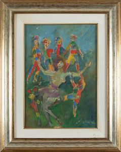 MINO MACCARI : Arlecchini  - Asta Arte moderna e contemporanea - Associazione Nazionale - Case d'Asta italiane