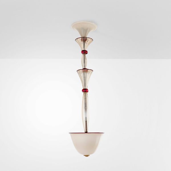 Tomaso Buzzi : Lampada a sospensione  - Asta Design 200 - Associazione Nazionale - Case d'Asta italiane