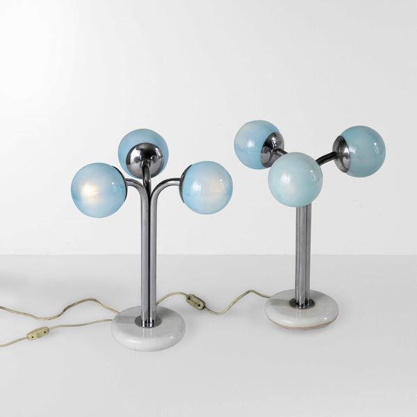 SUPERSTUDIO : Due lampade da tavolo mod. Polaris  - Asta Design 200 - Associazione Nazionale - Case d'Asta italiane