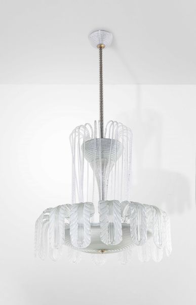 Ercole Barovier : Lampada a sospensione  - Asta Design 200 - Associazione Nazionale - Case d'Asta italiane