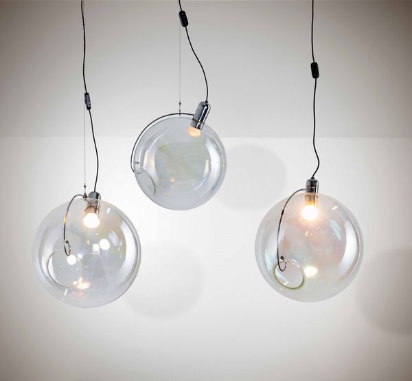 CARLO NASON : Tre lampade a sospensione mod. Sona  - Asta Design 200 - Associazione Nazionale - Case d'Asta italiane