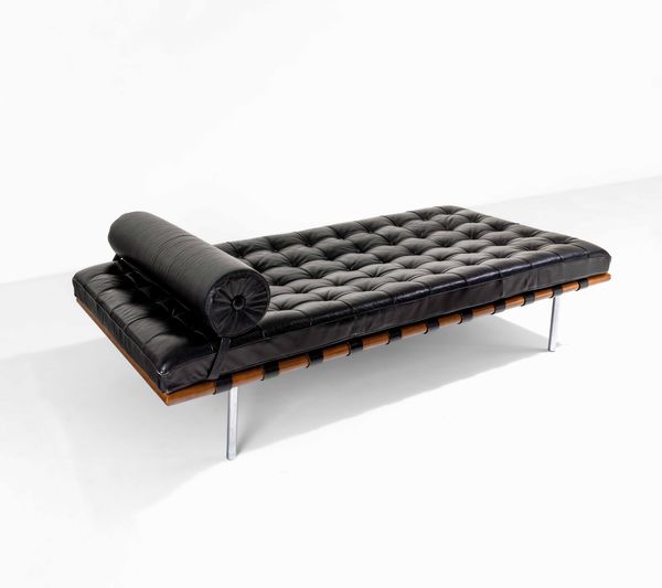 LUDWIG MIES VAN DER ROHE : Daybed mod. Barcelona  - Asta Design 200 - Associazione Nazionale - Case d'Asta italiane