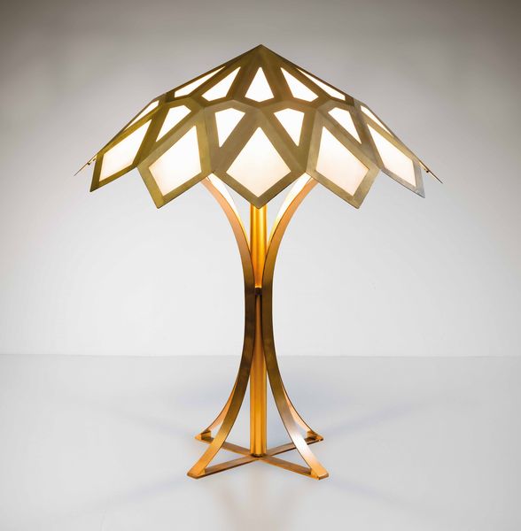Gabriella Crespi : Grande lampada da tavolo mod. Caleidoscopio  - Asta Design 200 - Associazione Nazionale - Case d'Asta italiane