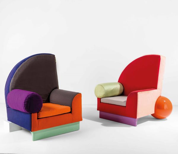 Peter Shire : Due poltrone mod. Bel Air  - Asta Design 200 - Associazione Nazionale - Case d'Asta italiane