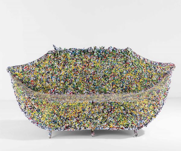 ANACLETO SPAZZAPAN : Divano mod. Pollock  - Asta Design 200 - Associazione Nazionale - Case d'Asta italiane