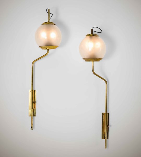 LUIGI CACCIA DOMINIONI : Coppia di lampade da parete mod. LP11  - Asta Design 200 - Associazione Nazionale - Case d'Asta italiane