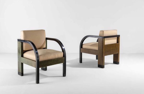 Giuseppe Pagano Pogatschnig e Gino Levi Montalcini : Due poltrone  - Asta Design 200 - Associazione Nazionale - Case d'Asta italiane