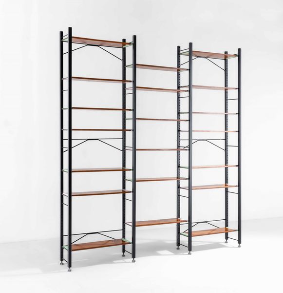 Franco Campo e Carlo Graffi : Libreria a tre campate  - Asta Design 200 - Associazione Nazionale - Case d'Asta italiane