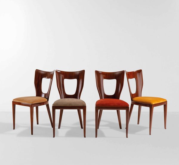 OSVALDO BORSANI : Quattro sedie mod.7388  - Asta Design 200 - Associazione Nazionale - Case d'Asta italiane