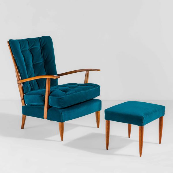 PAOLO BUFFA : Poltrona e Pouf  - Asta Design 200 - Associazione Nazionale - Case d'Asta italiane