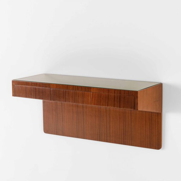 Giordano Chiesa : Consolle da parete con tre cassetti  - Asta Design 200 - Associazione Nazionale - Case d'Asta italiane