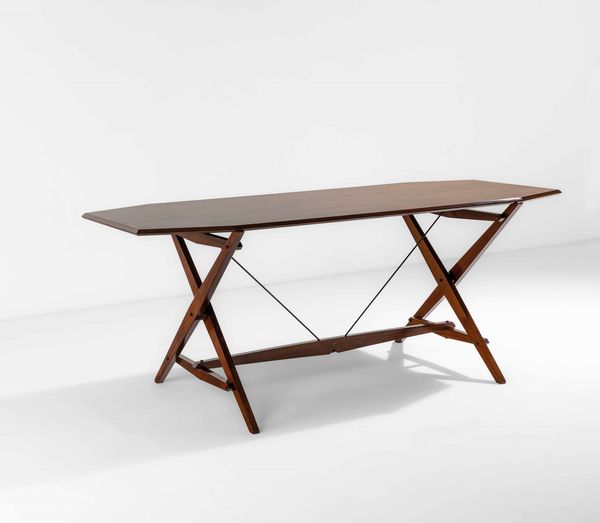 FRANCO ALBINI : Tavolo mod. Cavalletto TL2  - Asta Design 200 - Associazione Nazionale - Case d'Asta italiane