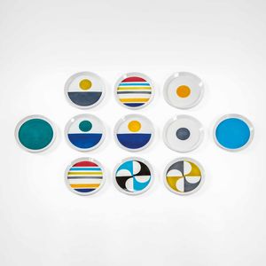GIO PONTI - Set di 11 piatti della serie Fantasia Italiana