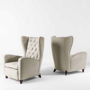 ICO PARISI - Coppia di poltrone berg�re