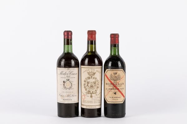 FRANCIA : Selezione Bordeaux con Chateau Gruaud Larose (3 BT)  - Asta Vini e distillati - Associazione Nazionale - Case d'Asta italiane