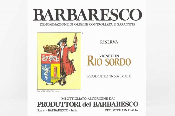 Piemonte : Produttori Del Barbaresco Rio Sordo Riserva (12 BT) OC  - Asta Vini e distillati - Associazione Nazionale - Case d'Asta italiane