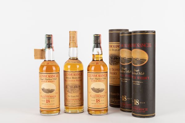 Scozia : Glenmorangie 10 e 18 YO (3 BT)  - Asta Vini e distillati - Associazione Nazionale - Case d'Asta italiane