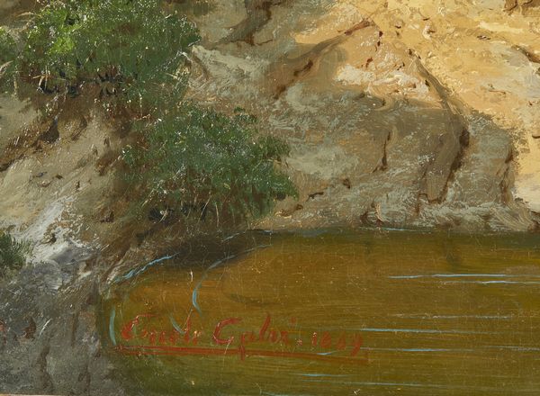 CALVI ERCOLE (1824 - 1900) : Paesaggio fluviale con personaggi  - Asta Asta 381 | ARTE ANTICA E DEL XIX SECOLO - Dipinti del XIX secolo  Online - Associazione Nazionale - Case d'Asta italiane