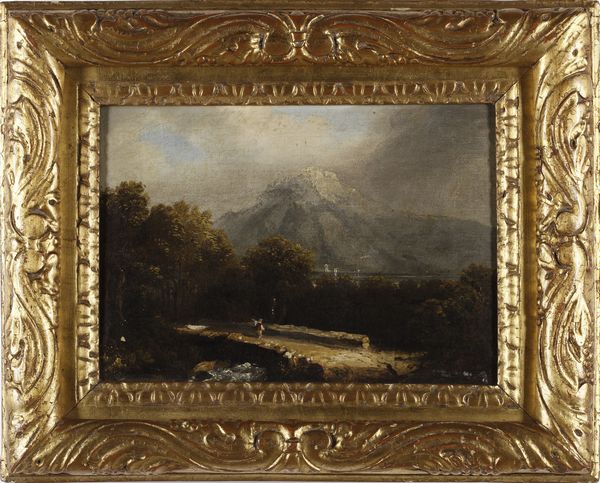 SIGNORINI TELEMACO (1835 - 1901) : Attribuito a. Paesaggio con personaggio  - Asta Asta 381 | ARTE ANTICA E DEL XIX SECOLO - Dipinti del XIX secolo  Online - Associazione Nazionale - Case d'Asta italiane