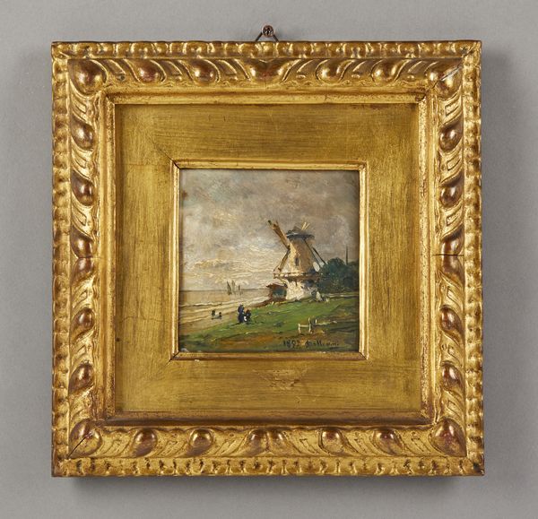 DELLEANI LORENZO (1840 - 1908) : Mulino sul mare  - Asta Asta 381 | ARTE ANTICA E DEL XIX SECOLO - Dipinti del XIX secolo  Online - Associazione Nazionale - Case d'Asta italiane