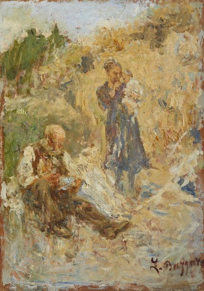 BAZZARO LEONARDO (1853 - 1937) : Famiglia contadina  - Asta Asta 381 | ARTE ANTICA E DEL XIX SECOLO - Dipinti del XIX secolo  Online - Associazione Nazionale - Case d'Asta italiane