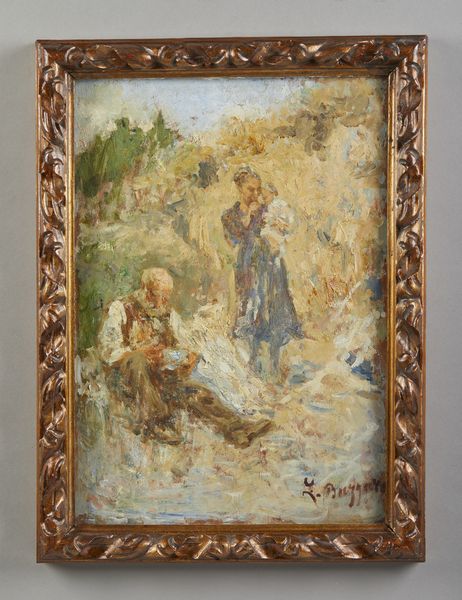 BAZZARO LEONARDO (1853 - 1937) : Famiglia contadina  - Asta Asta 381 | ARTE ANTICA E DEL XIX SECOLO - Dipinti del XIX secolo  Online - Associazione Nazionale - Case d'Asta italiane