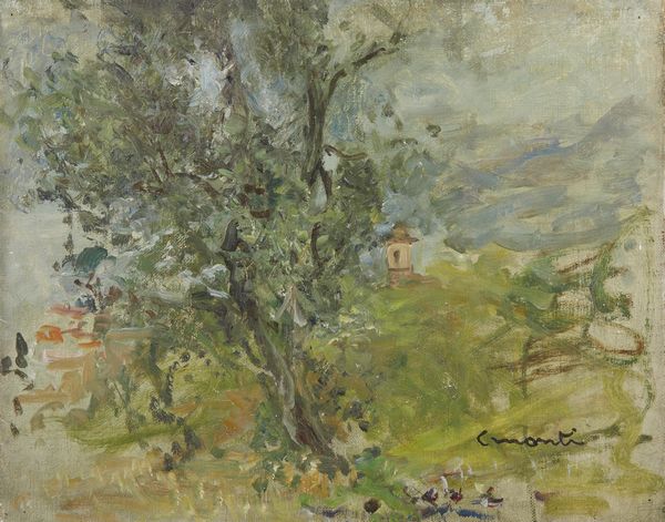MONTI CESARE (1891 - 1959) : Paesaggio con alberi e campanile.  - Asta Asta 381 | ARTE ANTICA E DEL XIX SECOLO - Dipinti del XIX secolo  Online - Associazione Nazionale - Case d'Asta italiane