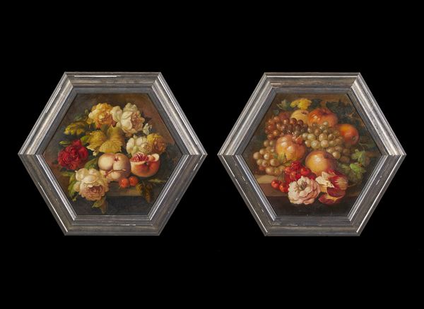 ARTISTA DEL XX SECOLO : Coppia di nature morte di fiori e frutta  - Asta Asta 381 | ARTE ANTICA E DEL XIX SECOLO - Dipinti del XIX secolo  Online - Associazione Nazionale - Case d'Asta italiane
