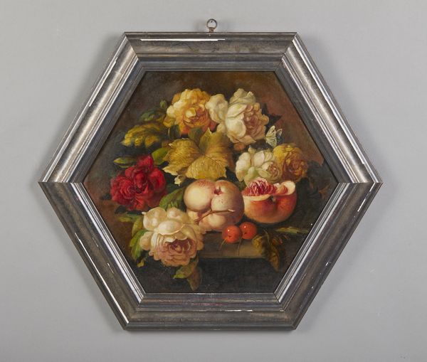 ARTISTA DEL XX SECOLO : Coppia di nature morte di fiori e frutta  - Asta Asta 381 | ARTE ANTICA E DEL XIX SECOLO - Dipinti del XIX secolo  Online - Associazione Nazionale - Case d'Asta italiane