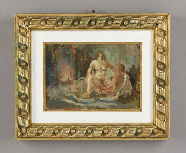 ARTISTA DEL XX SECOLO : Scena erotica  - Asta Asta 381 | ARTE ANTICA E DEL XIX SECOLO - Dipinti del XIX secolo  Online - Associazione Nazionale - Case d'Asta italiane