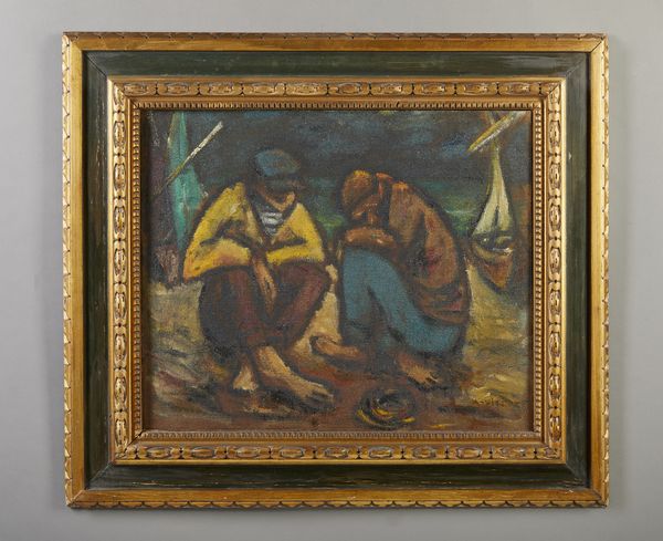 VITTURI ALBANO (1888 - 1968) : Pescatori  - Asta Asta 381 | ARTE ANTICA E DEL XIX SECOLO - Dipinti del XIX secolo  Online - Associazione Nazionale - Case d'Asta italiane