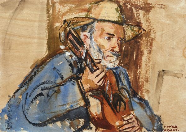 NOVATI MARCO (1895 - 1975) : Suonatore di chitarra  - Asta Asta 381 | ARTE ANTICA E DEL XIX SECOLO - Dipinti del XIX secolo  Online - Associazione Nazionale - Case d'Asta italiane