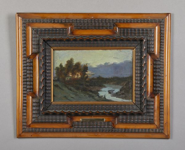 BARILLI CECROPE (1839 - 1911) : Paesaggio con ruscello  - Asta Asta 381 | ARTE ANTICA E DEL XIX SECOLO - Dipinti del XIX secolo  Online - Associazione Nazionale - Case d'Asta italiane