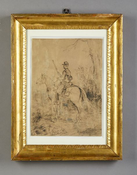 ARTISTA DEL XIX SECOLO : Bozzetto per soldato a cavallo  - Asta Asta 381 | ARTE ANTICA E DEL XIX SECOLO - Dipinti del XIX secolo  Online - Associazione Nazionale - Case d'Asta italiane