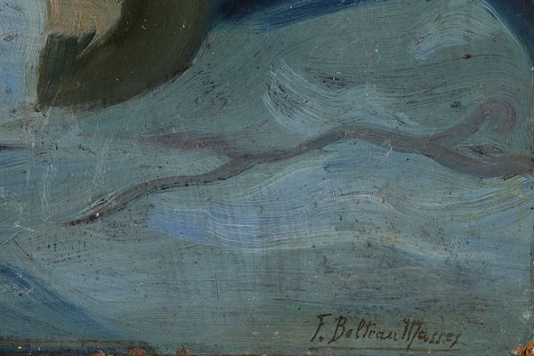 BELTRAN MASSES  FEDERICO  (1885 - 1949) : Studio per notturno  - Asta Asta 381 | ARTE ANTICA E DEL XIX SECOLO - Dipinti del XIX secolo  Online - Associazione Nazionale - Case d'Asta italiane