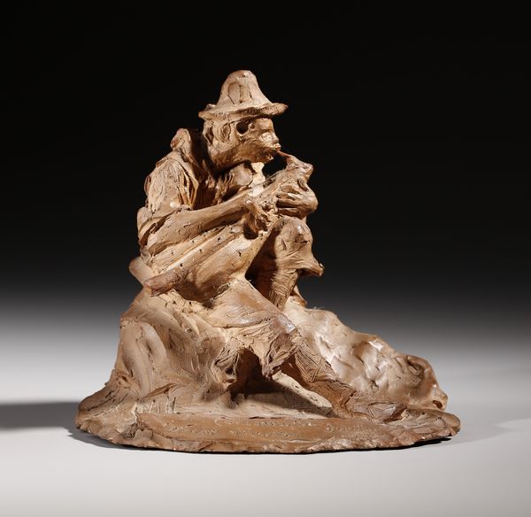 SCULTORE ITALIANO DEL XX SECOLO : La cornamusa  - Asta Asta 381 | ARTE ANTICA E DEL XIX SECOLO - Dipinti del XIX secolo  Online - Associazione Nazionale - Case d'Asta italiane