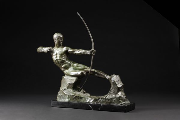 DEMANET VICTOR (1895 - 1964) : L'arciere  - Asta Asta 381 | ARTE ANTICA E DEL XIX SECOLO - Dipinti del XIX secolo  Online - Associazione Nazionale - Case d'Asta italiane